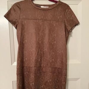 Lavender Brown snakeskin dress